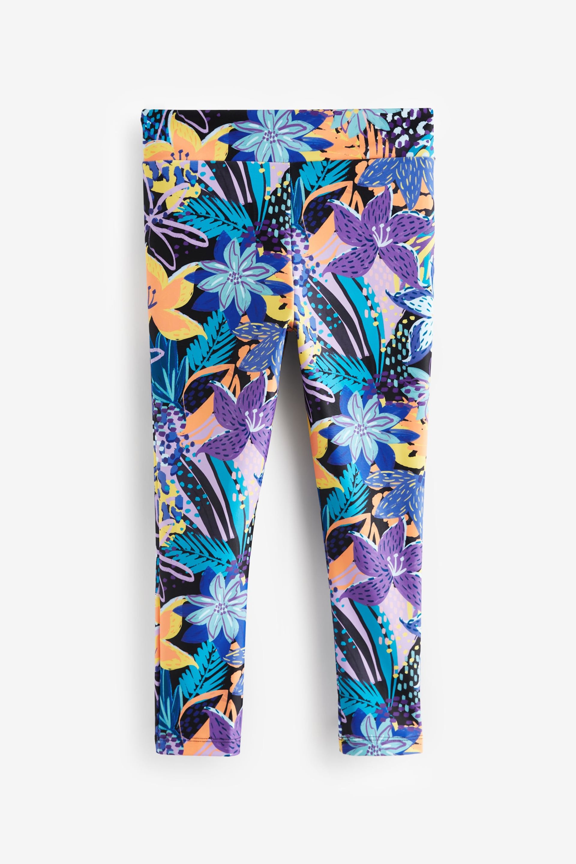 Purple Tropical Sunsafe Swim Leggings (3-16yrs) - Image 6 of 8