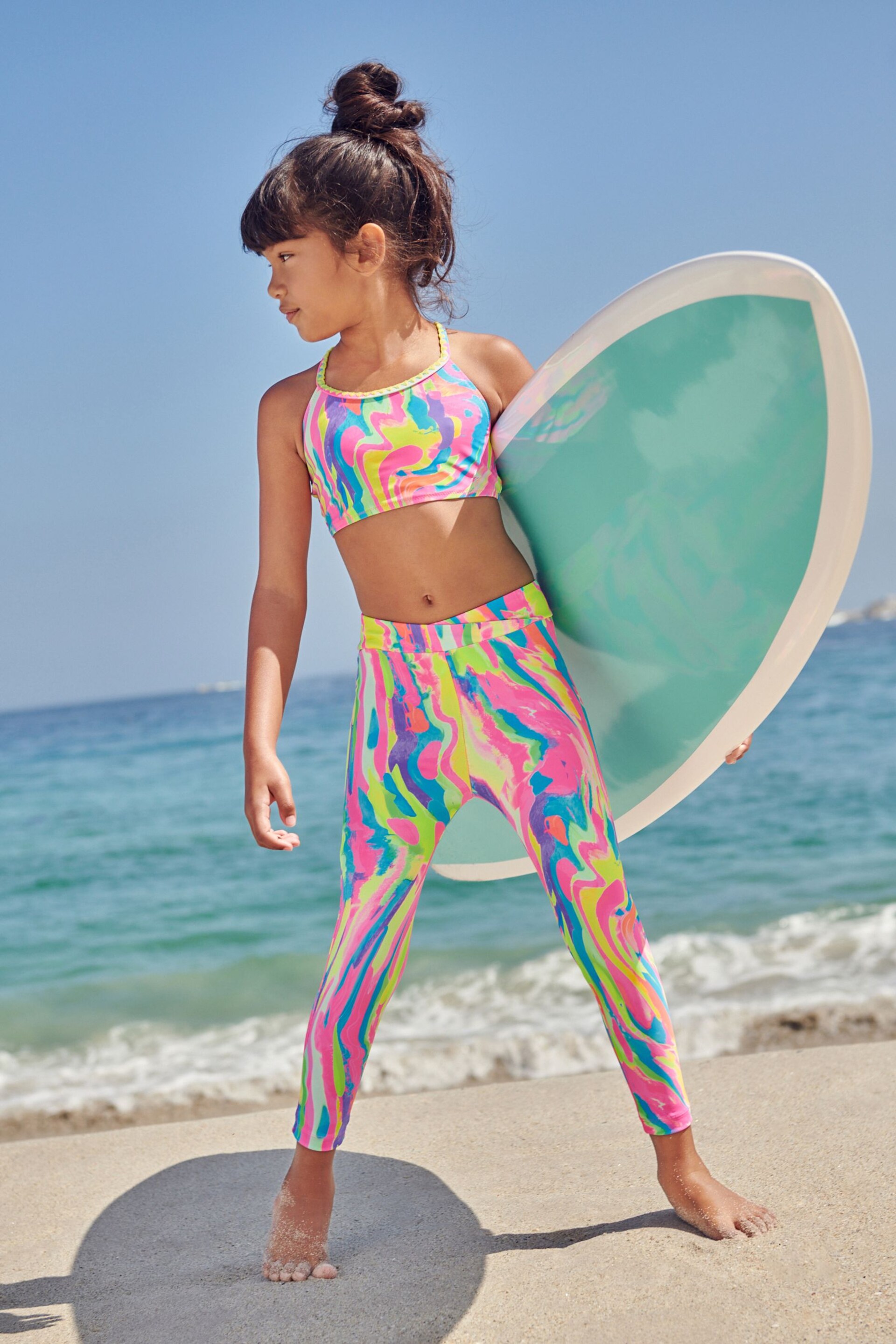 Rainbow Swirl Sunsafe Swim Leggings (3-16yrs) - Image 1 of 9