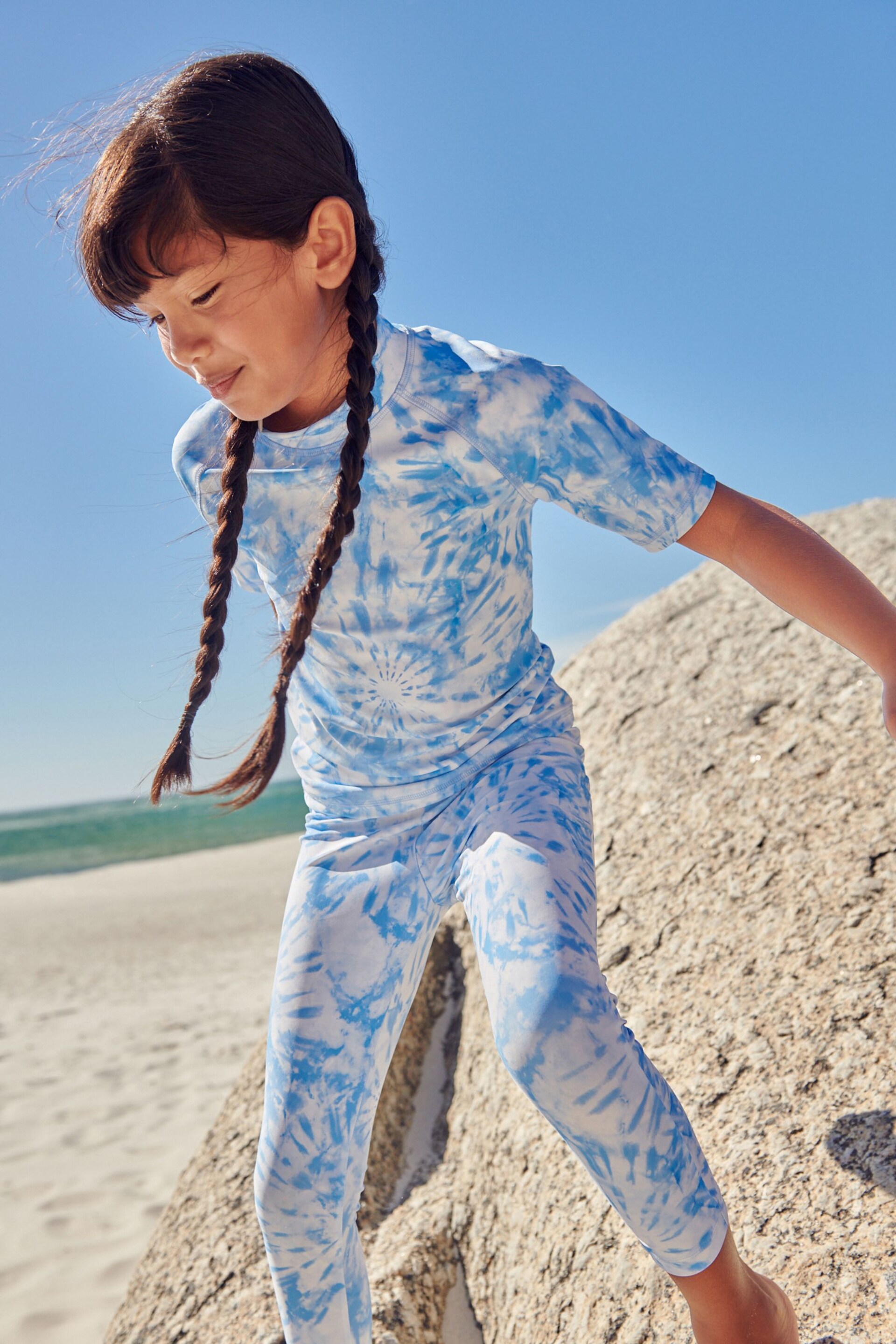 Blue Sunsafe Swim Leggings (3-16yrs) - Image 1 of 8