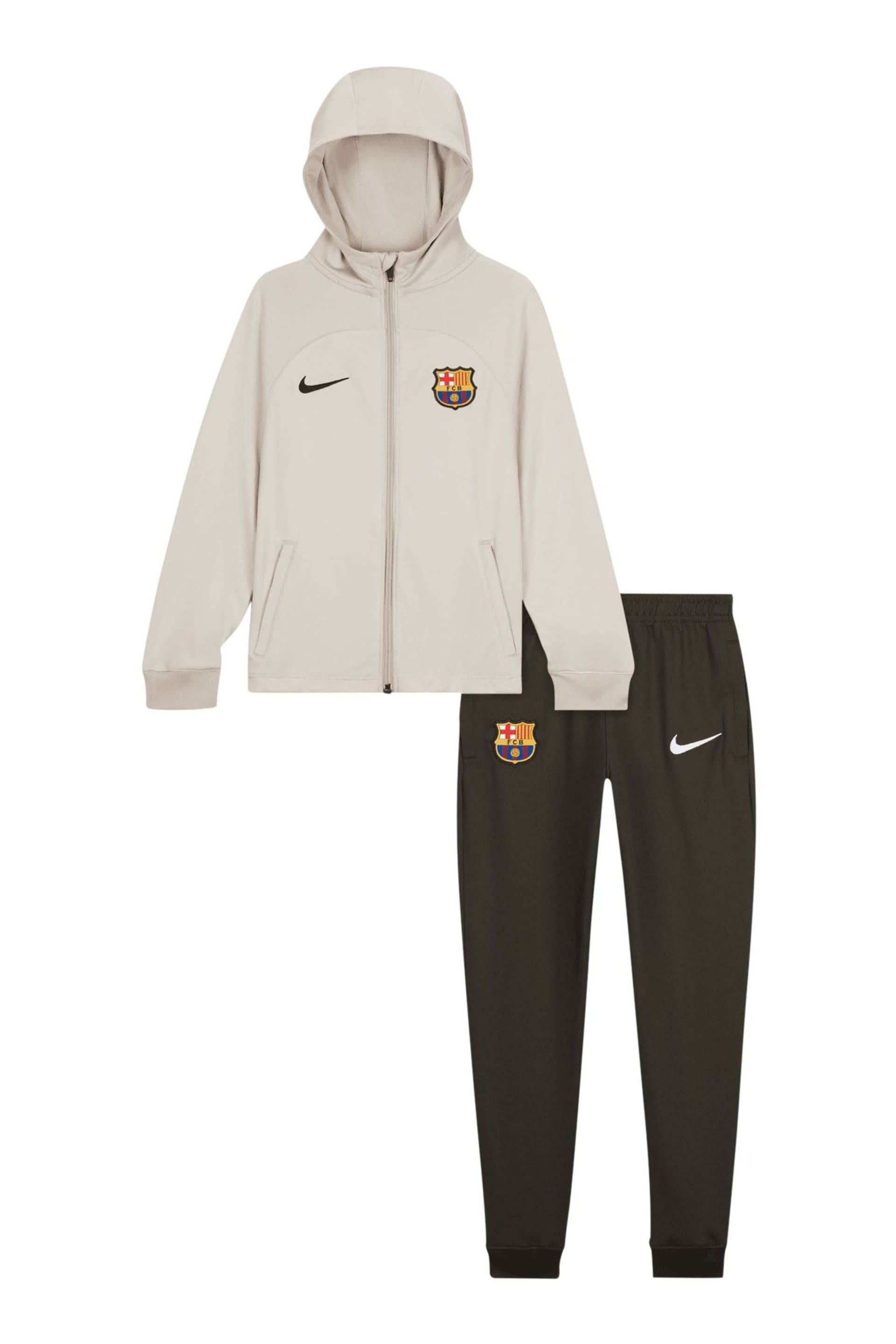 Nike Grey Barcelona Strike Tracksuit With Hoodie Little Kids - Image 1 of 3