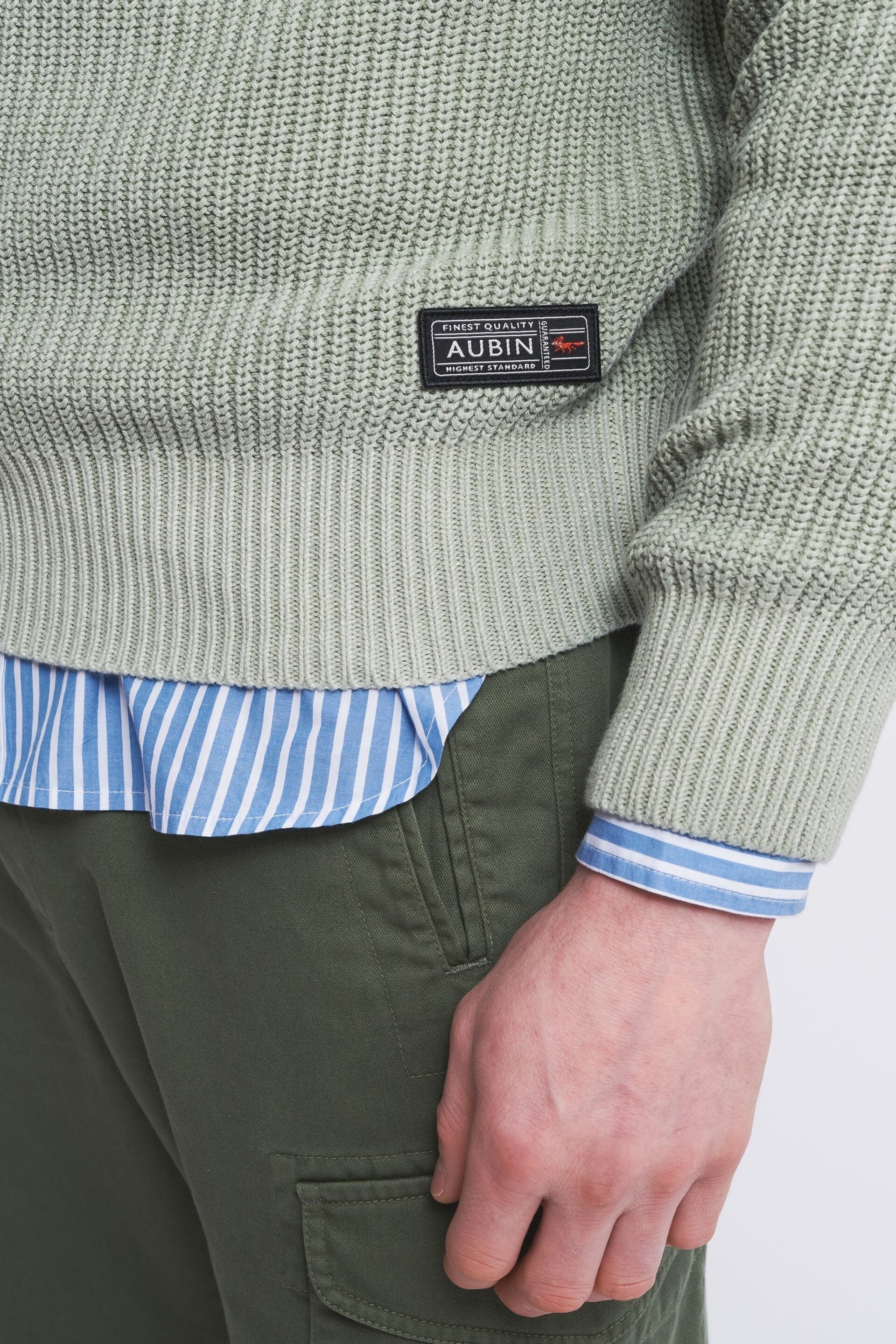 Aubin Martin Ribbed Crew Jumper - Image 5 of 6