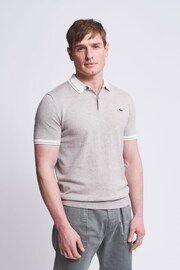 Aubin Dryden Knitted Cashmere Blend Polo Shirt - Image 1 of 7