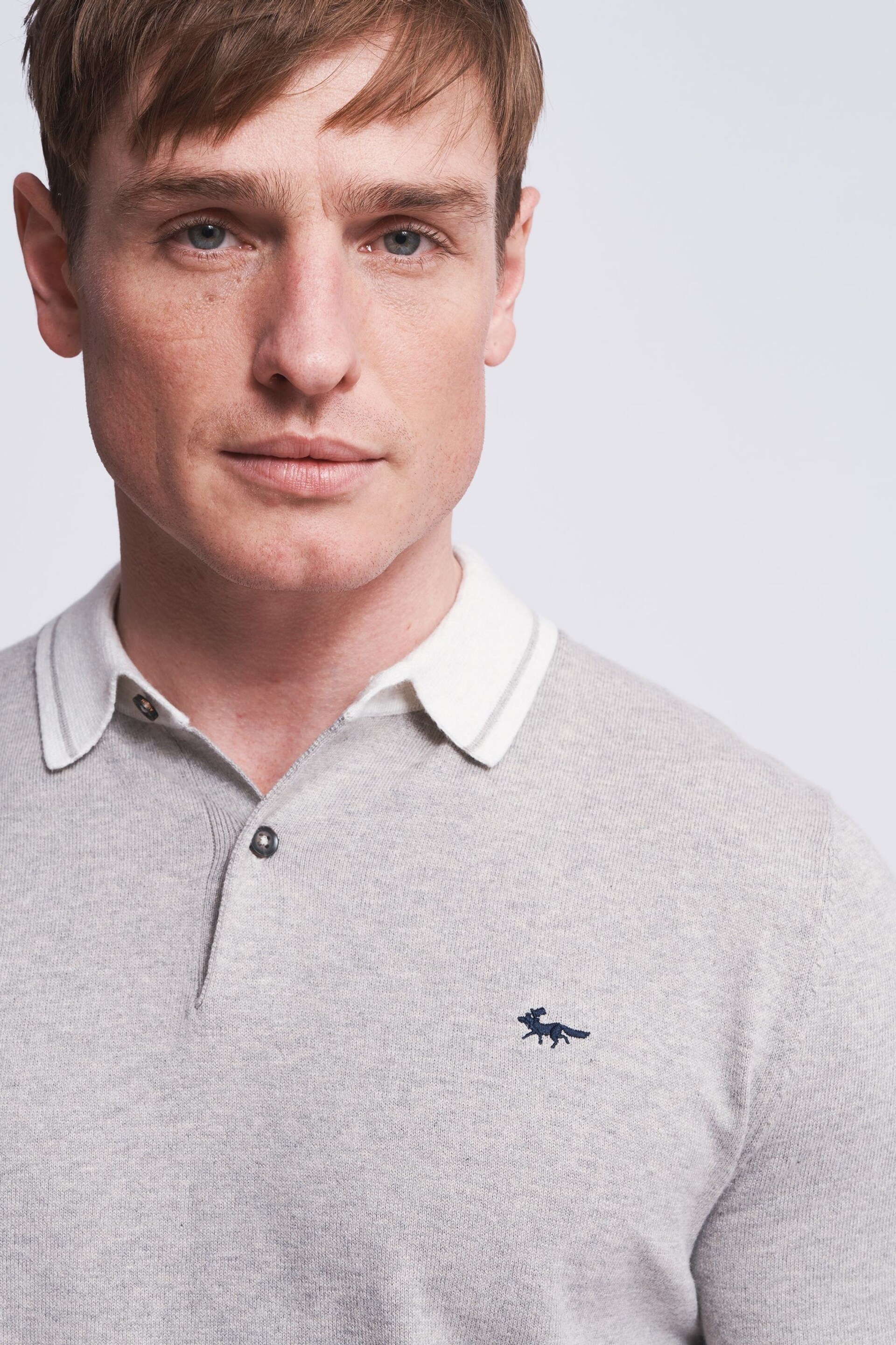 Aubin Dryden Knitted Cashmere Blend Polo Shirt - Image 4 of 7