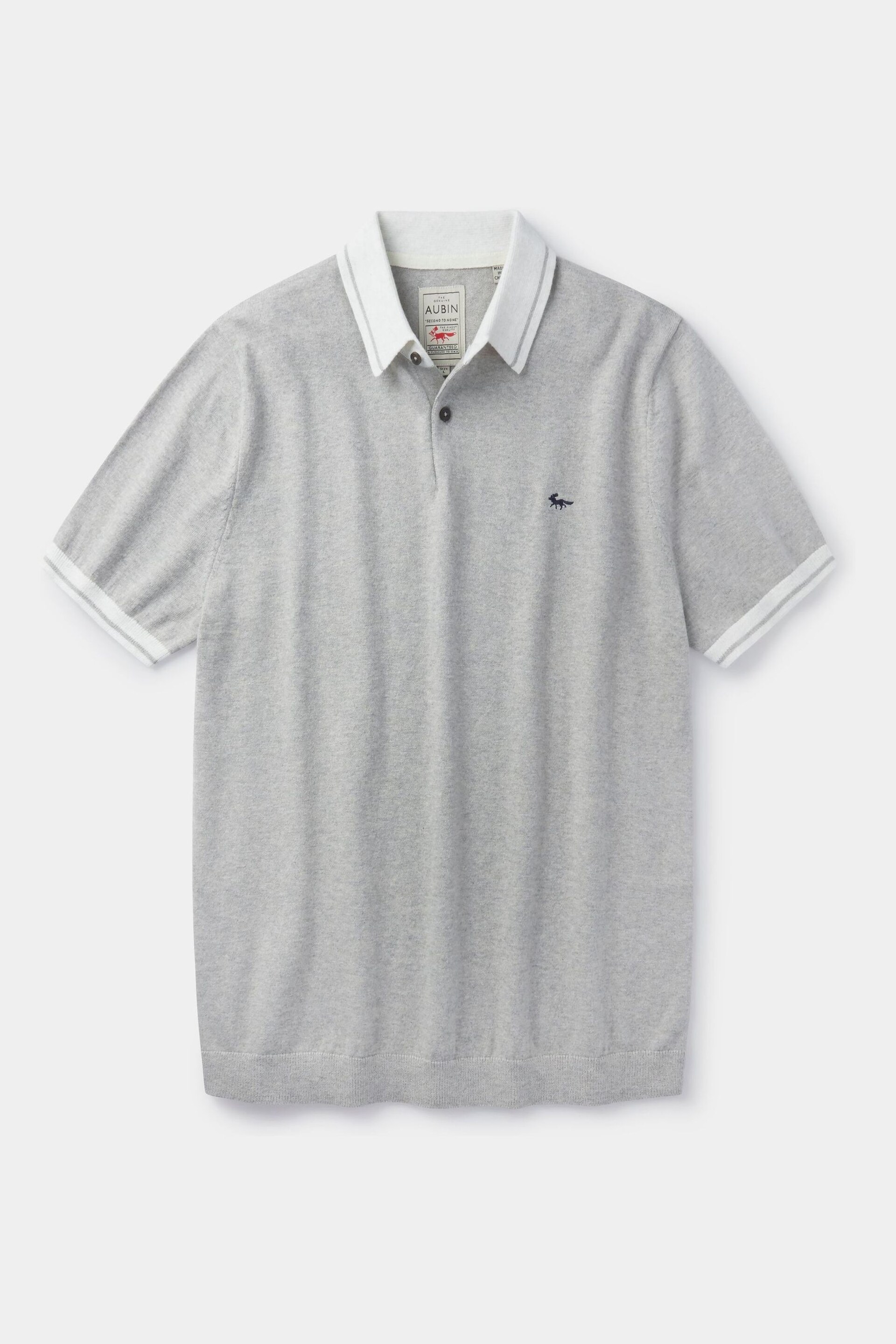 Aubin Dryden Knitted Cashmere Blend Polo Shirt - Image 6 of 7