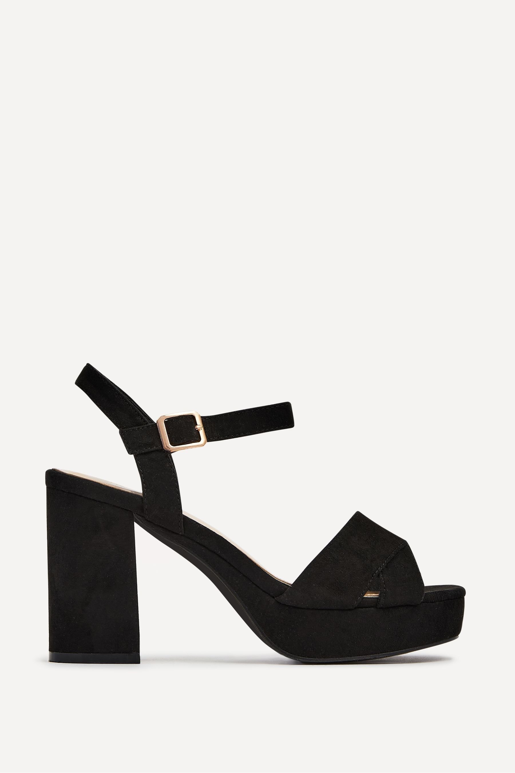 Buy Linzi Black Verony Cross Front Strap Platform Heeled Sandals from the Next UK online shop