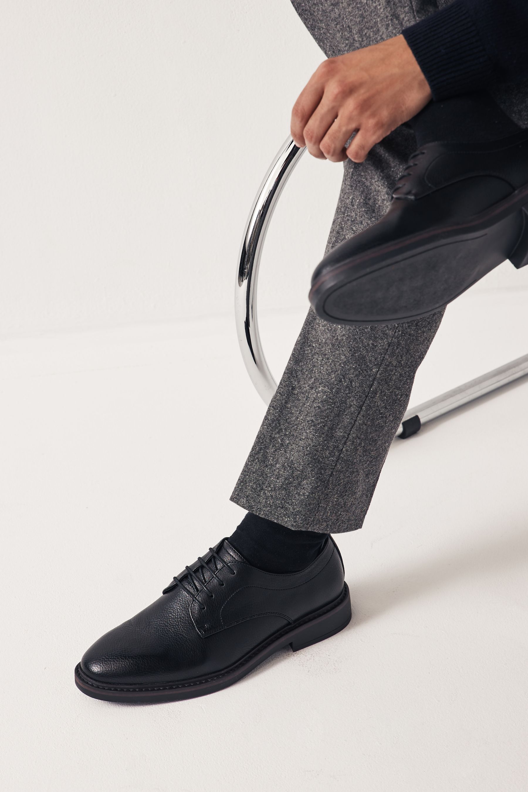Thick sole derby shoes sale