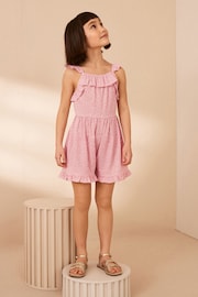 Pink Ditsy Frill Playsuit (3-16yrs) - Image 2 of 7