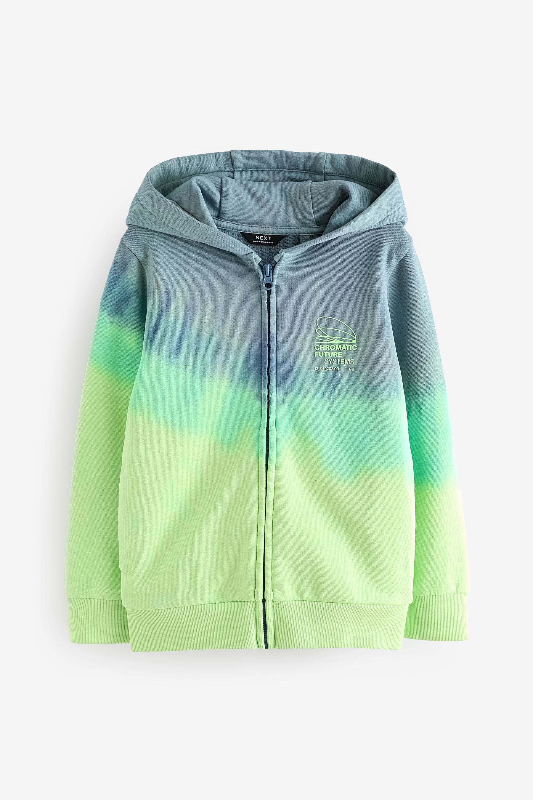 Buy Neon 100 Cotton Neon Tie Dye Zip Through Hoodie 3 16yrs from the Next UK online shop
