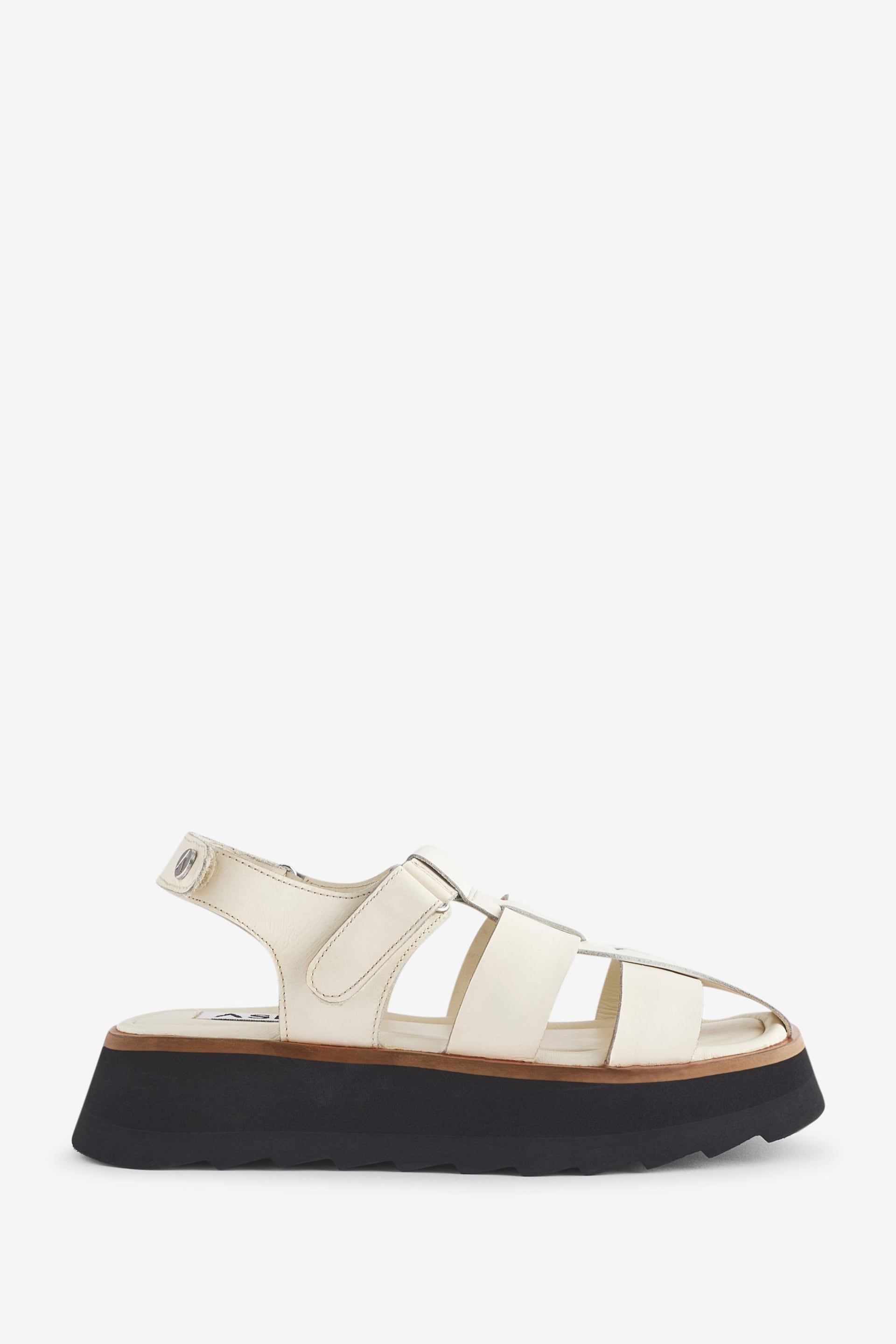 ASRA London Maddison Nubuck Leather Slip-On Brown Sandals - Image 1 of 1