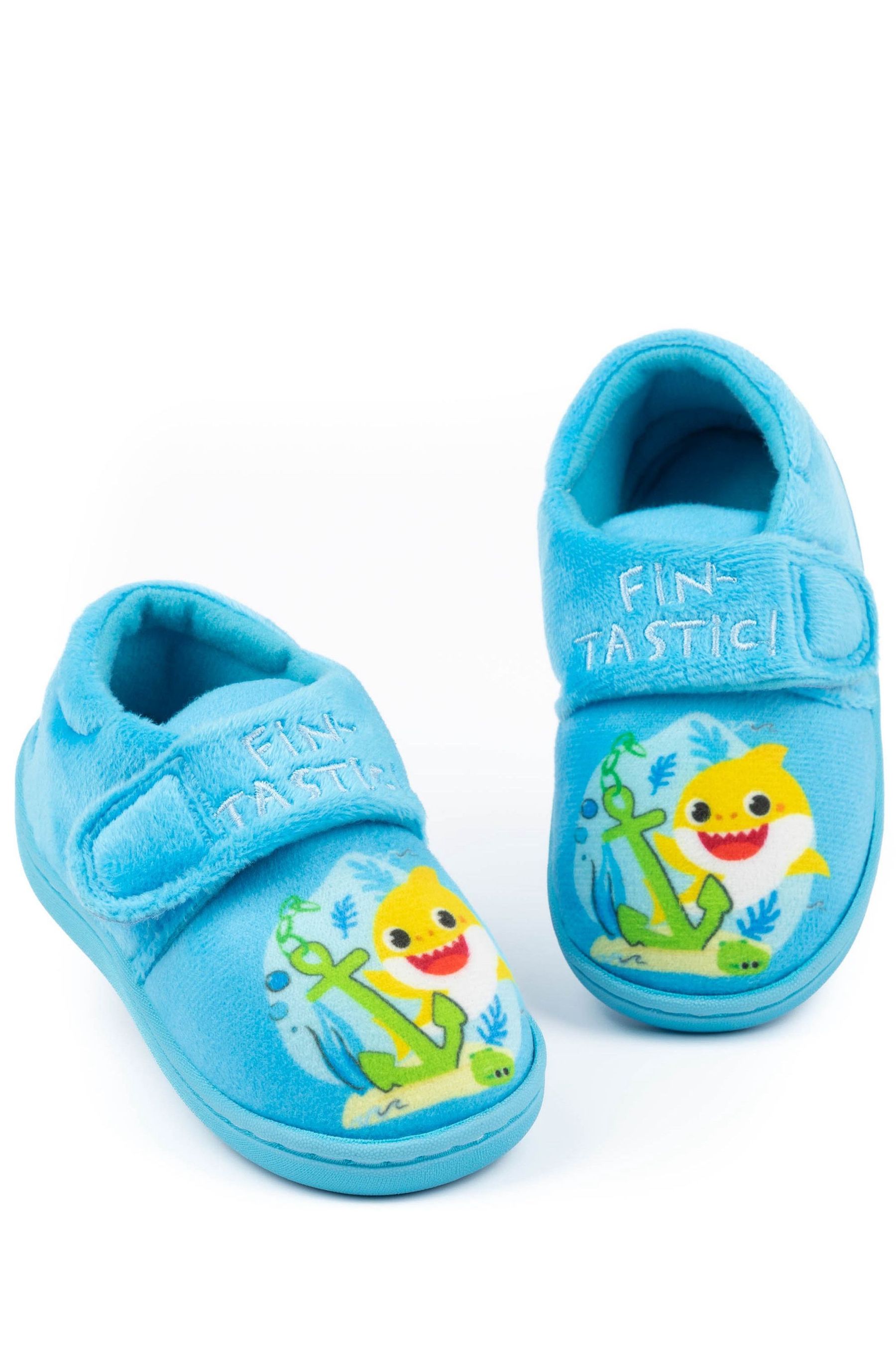 Buy Vanilla Underground Blue Baby Shark Slippers from the Next UK online shop
