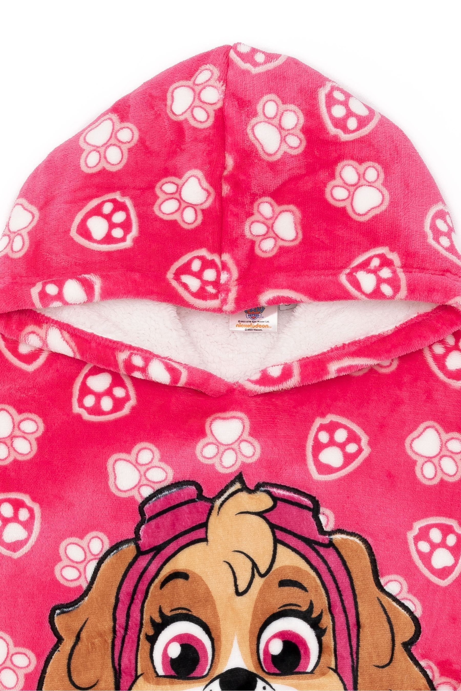 Buy Vanilla Underground Pink Paw Patrol Kids Printed Fleece Blanket Hoodie from Next Luxembourg
