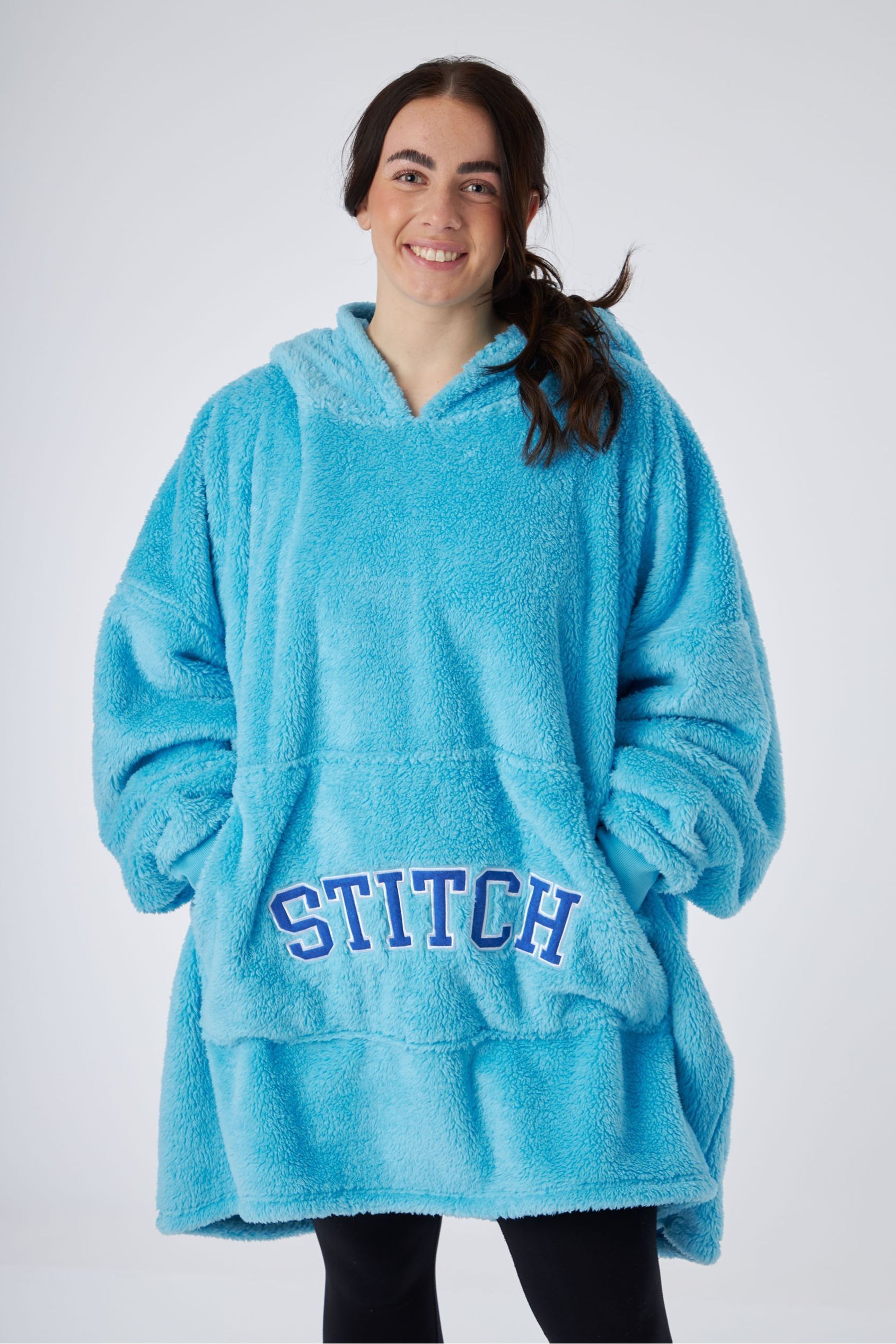 Buy Vanilla Underground Blue Disney Stitch Ladies Blanket Hoodie from Next Malta