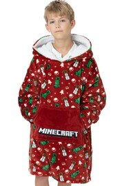 Vanilla Underground Red Minecraft All-Over Print Blanket Hoodie - Image 2 of 6