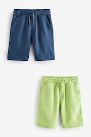 Green/Blue 2 Pack Basic Jersey Shorts (3-16yrs) - Image 1 of 3