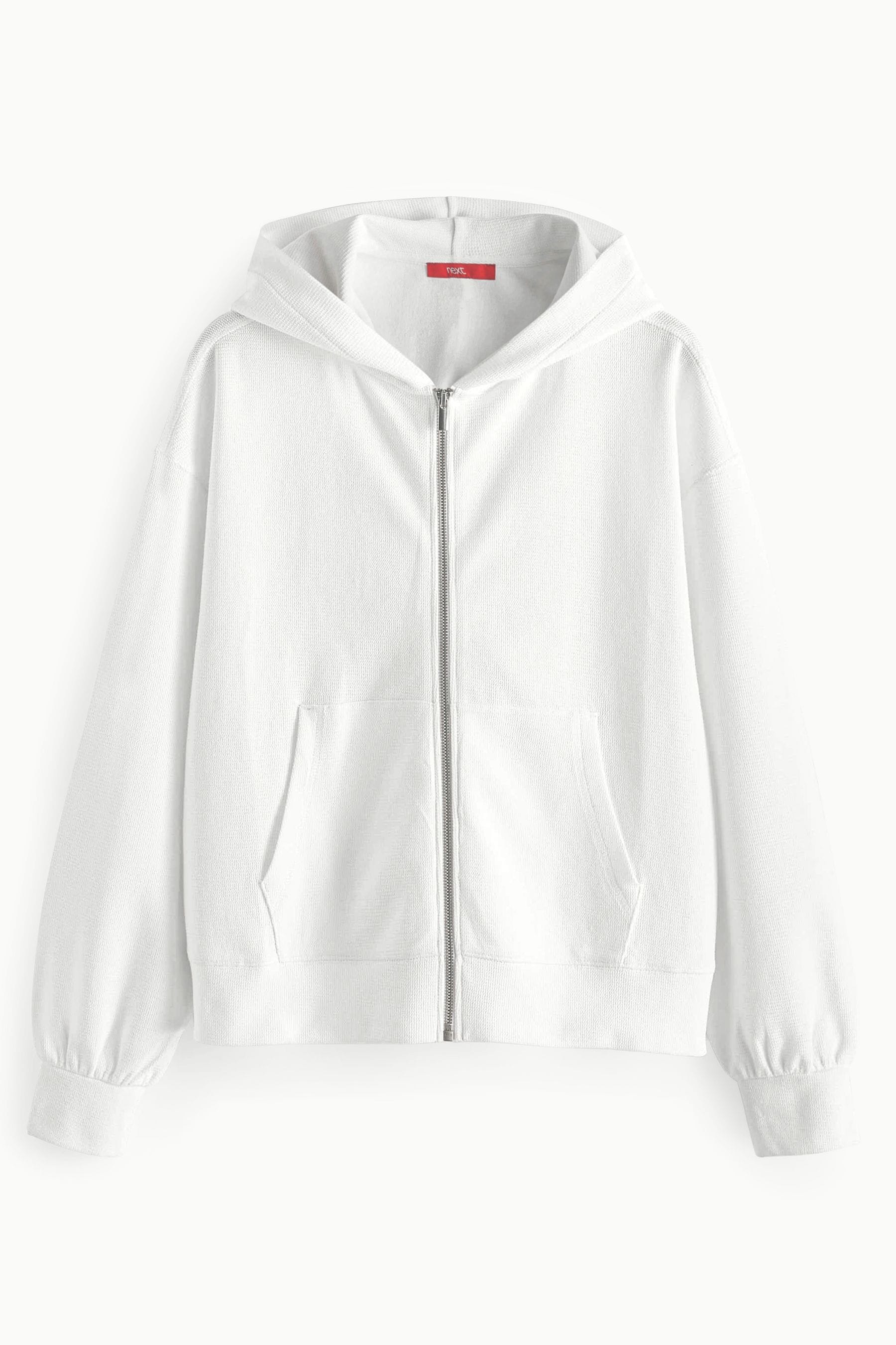 Buy White Lightweight Summer Zip Through Hoodie from Next Oman