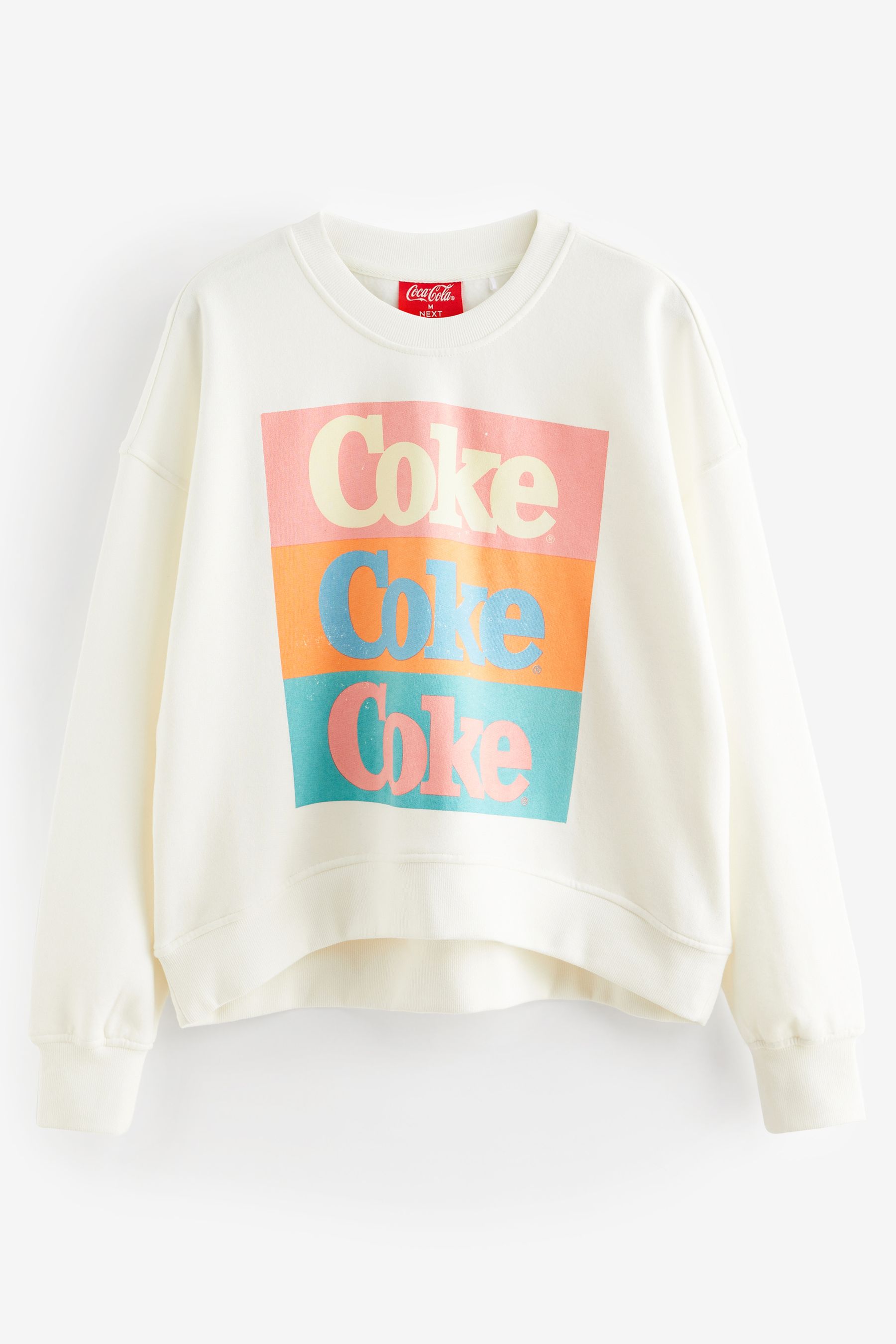 White coca cola sweatshirt on sale