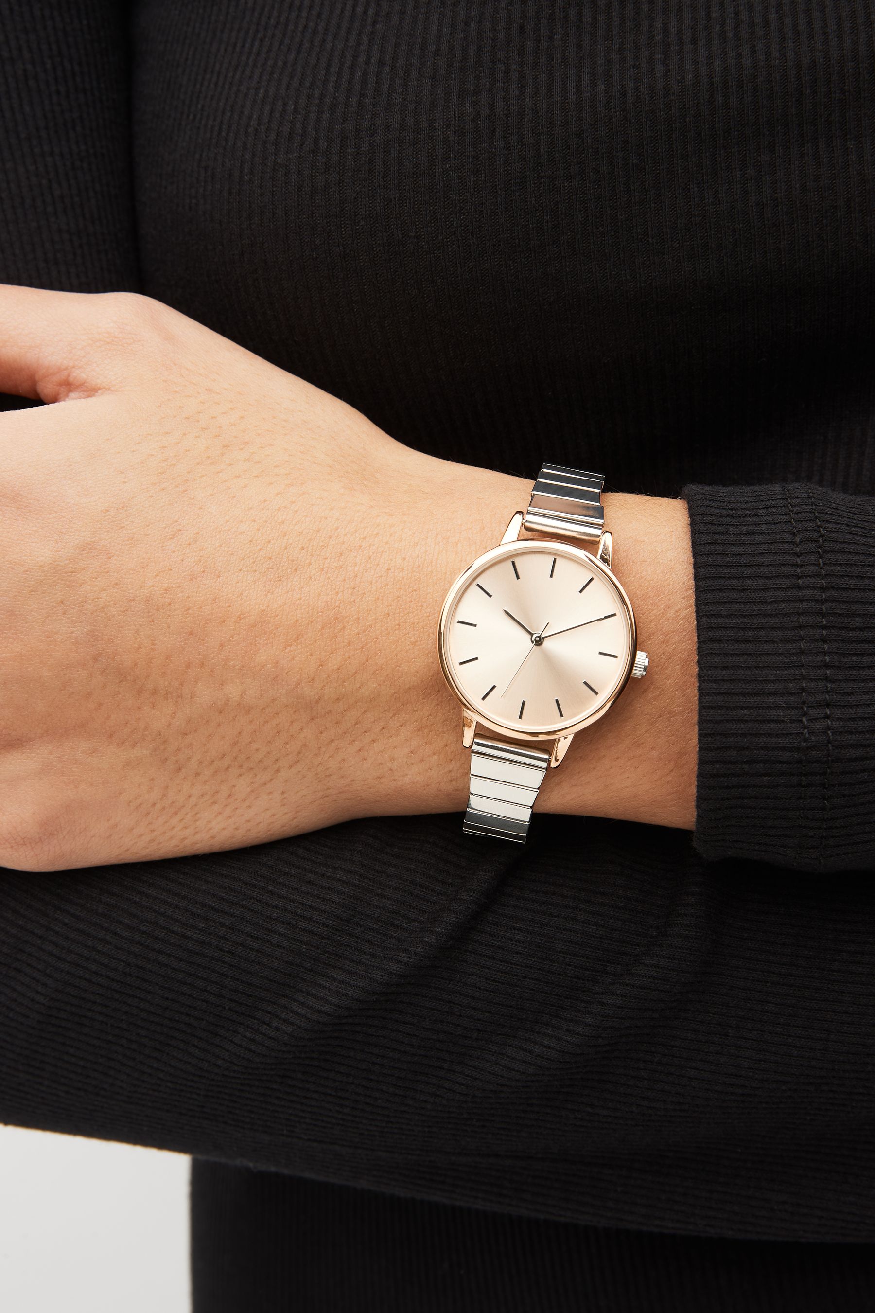 Buy Silver Tone Mixed Metal Expander Watch from the Next UK online shop