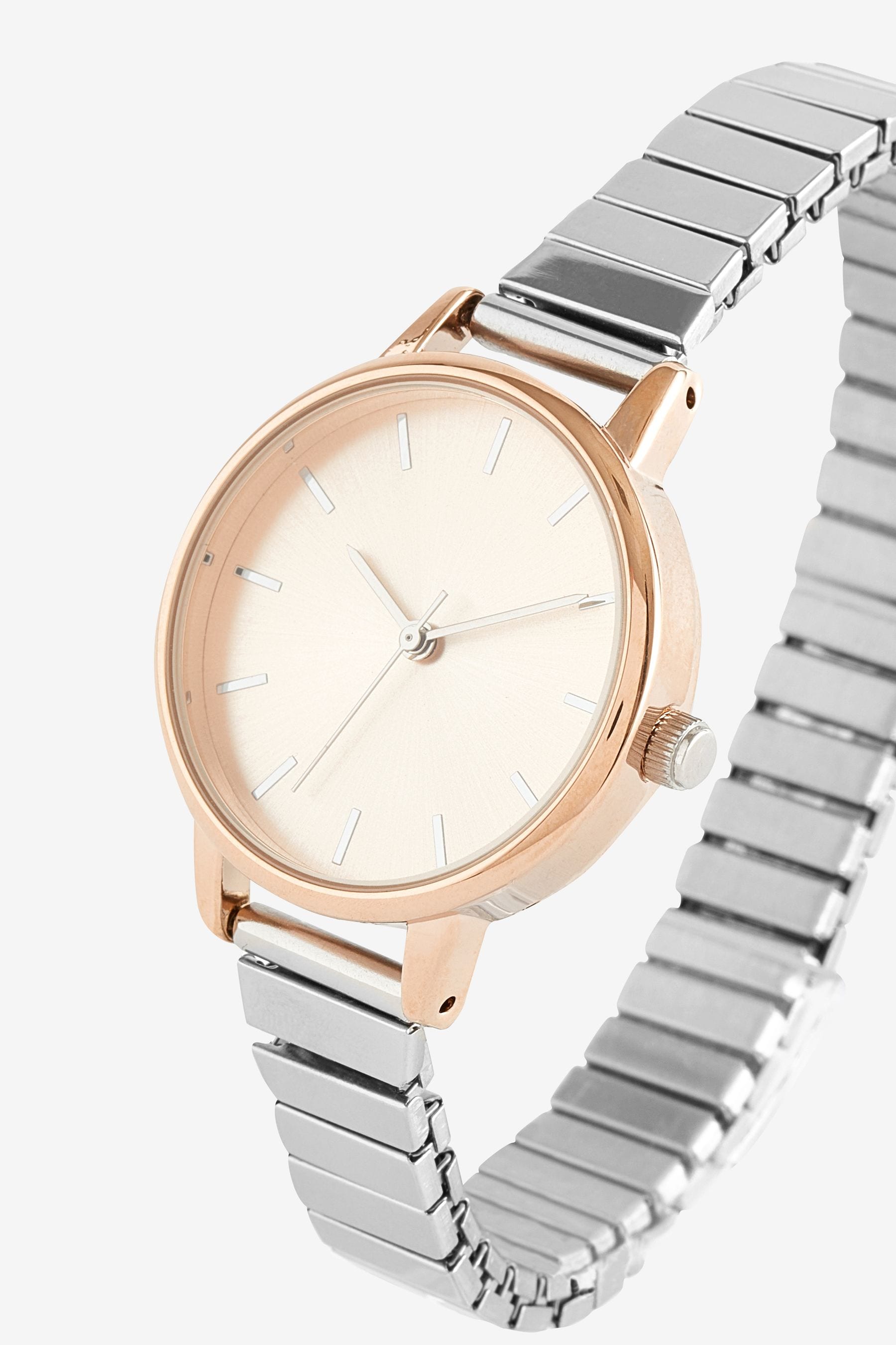 Buy Silver Tone Mixed Metal Expander Watch from the Next UK online shop