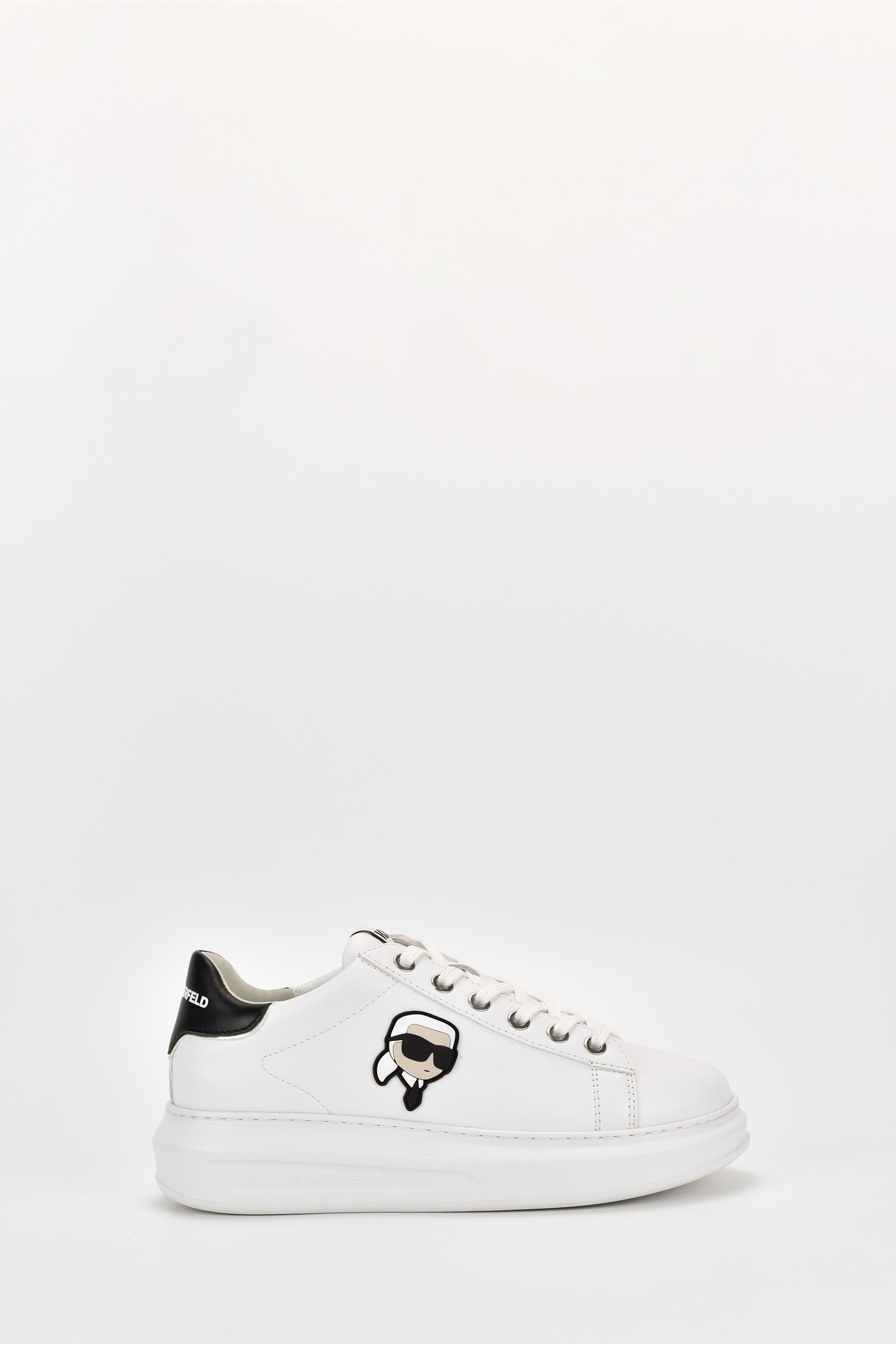 Karl Lagerfeld Kapri Karl NFT Low Lace White Trainers - Image 1 of 5