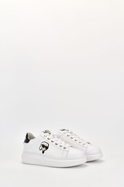 Karl Lagerfeld Kapri Karl NFT Low Lace White Trainers - Image 2 of 5