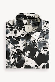 Black/White Regular Fit Printed Short Sleeve Shirt - Image 5 of 7