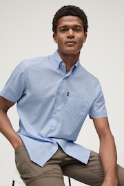 Light Blue Easy Iron Button Down Short Sleeve Oxford Shirt - Image 1 of 8