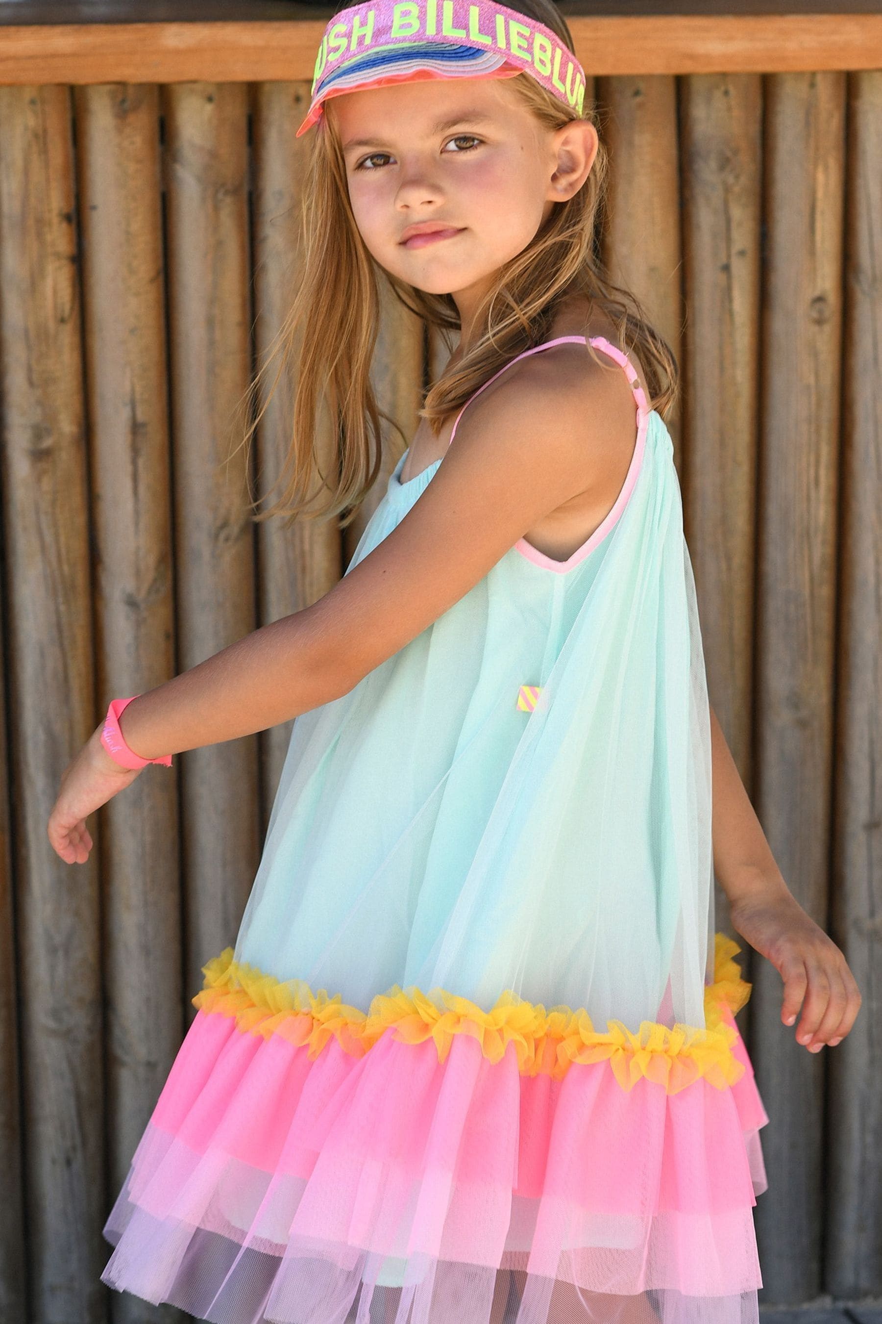 Buy Billieblush Green Sleeveless Dress With Rainbow Mesh Tutu from Next Austria