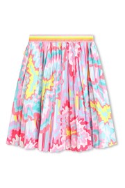 Billieblush Pink Mid Length Pleated Butterfy Print Skirt - Image 1 of 3