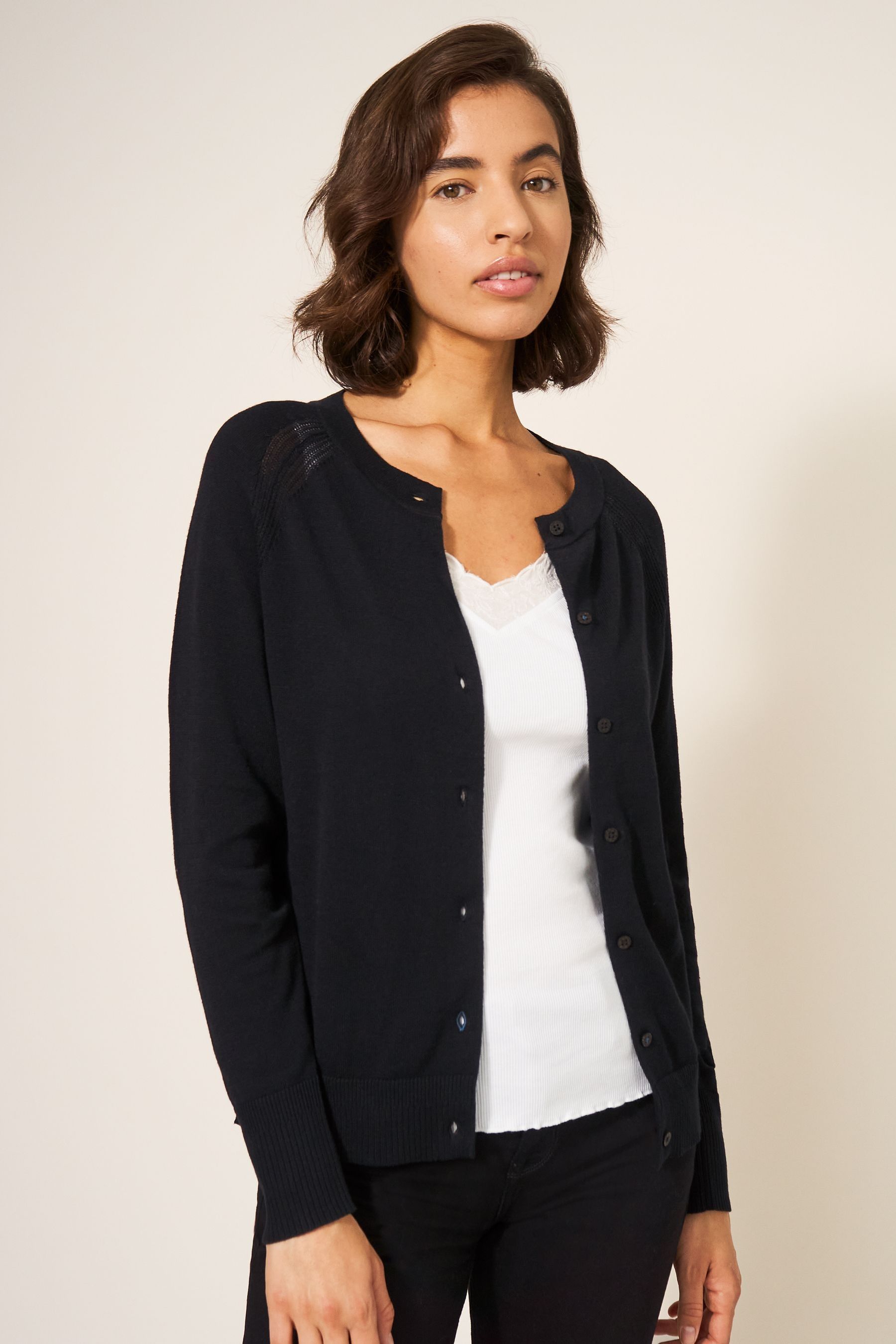 Buy White Stuff Black Lulu Cardigan from the Next UK online shop