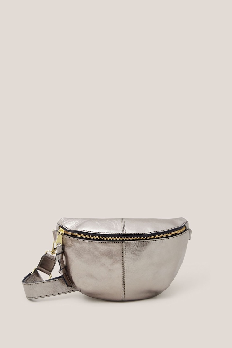 White Stuff Gold Sebby Mini Leather Sling Bag - Image 1 of 4