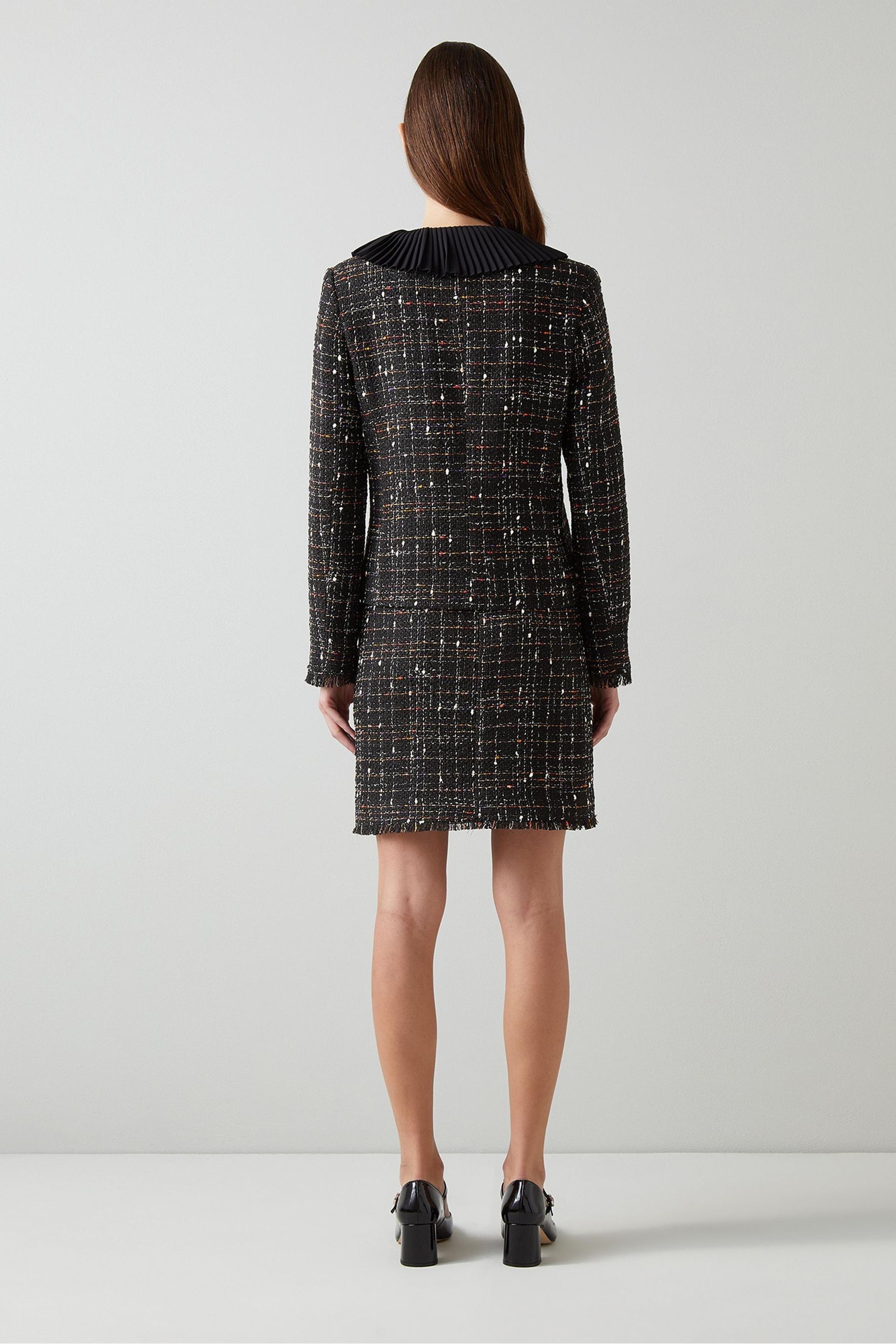 Buy LK Bennett Angelica Multi Fleck Italian Tweed Black Jacket from Next Luxembourg
