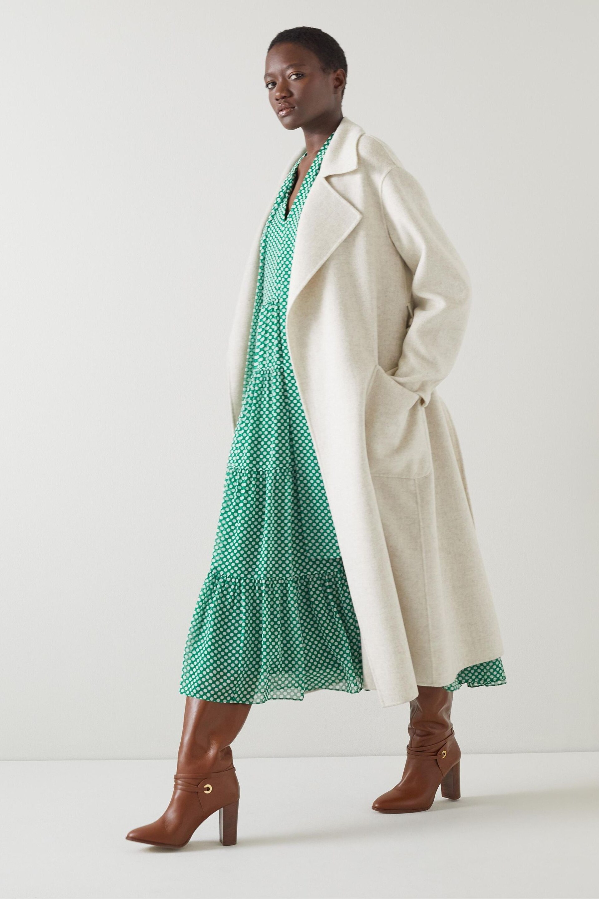 LK Bennett Anderson Double Faced Wool Coat - Image 3 of 6