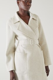 LK Bennett Cream Anderson Double Faced Wool Coat - Image 4 of 6