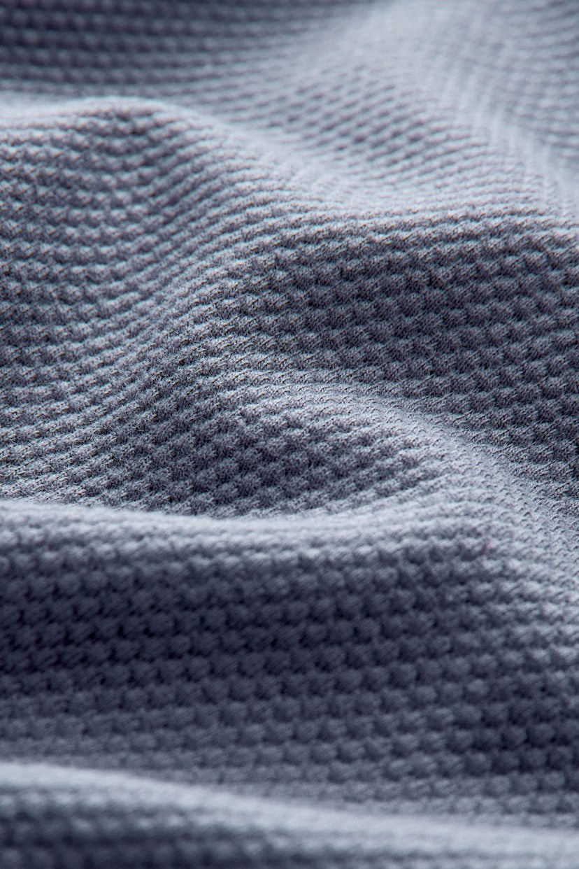 Slate Blue Texture Lightweight Zip Up Hoodie - Image 11 of 11