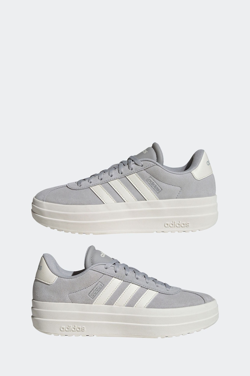 adidas Grey Vl Court Bold Trainers - Image 8 of 12