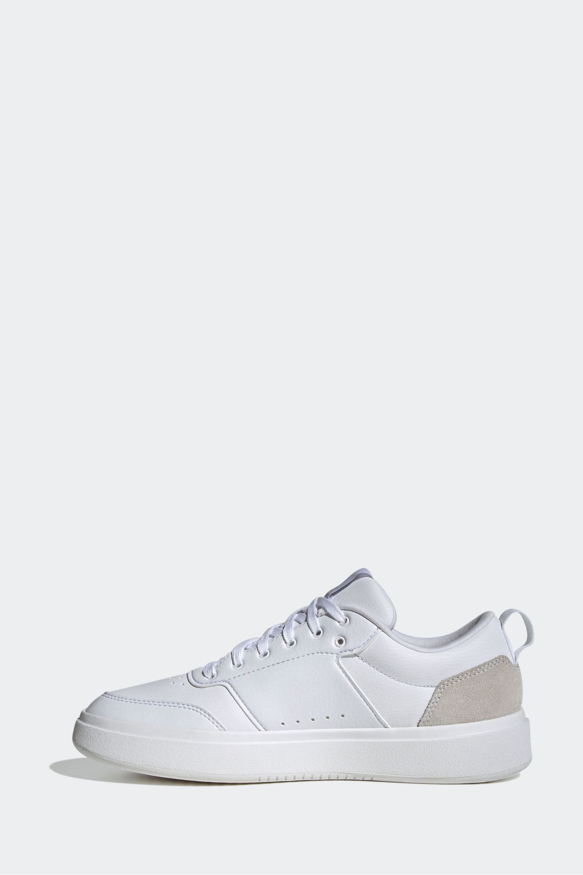 adidas White/Silver Sportswear Park Street Trainers - Image 4 of 9