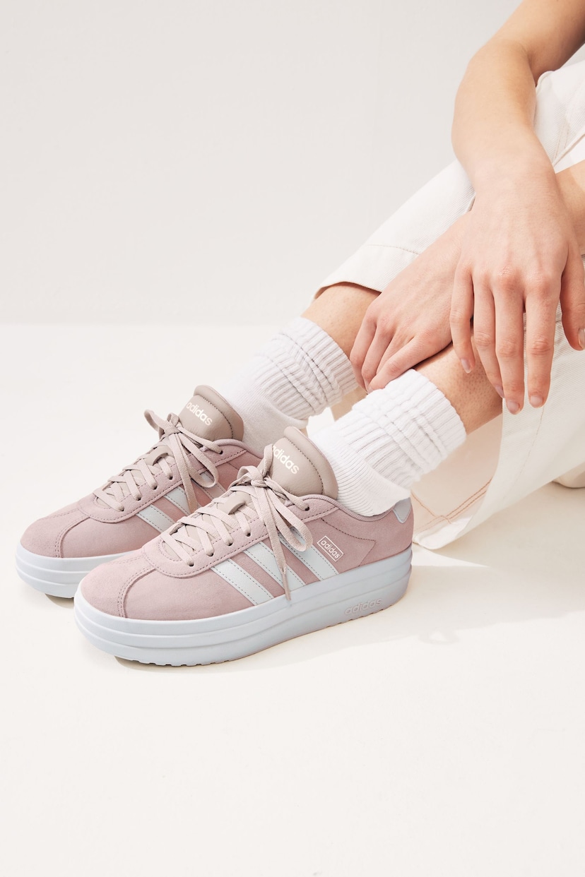adidas Blush Pink Vl Court Bold Trainers - Image 1 of 11