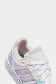 adidas Originals White/Aqua Hoops 3.0 Low Classic Trainers - Image 8 of 8