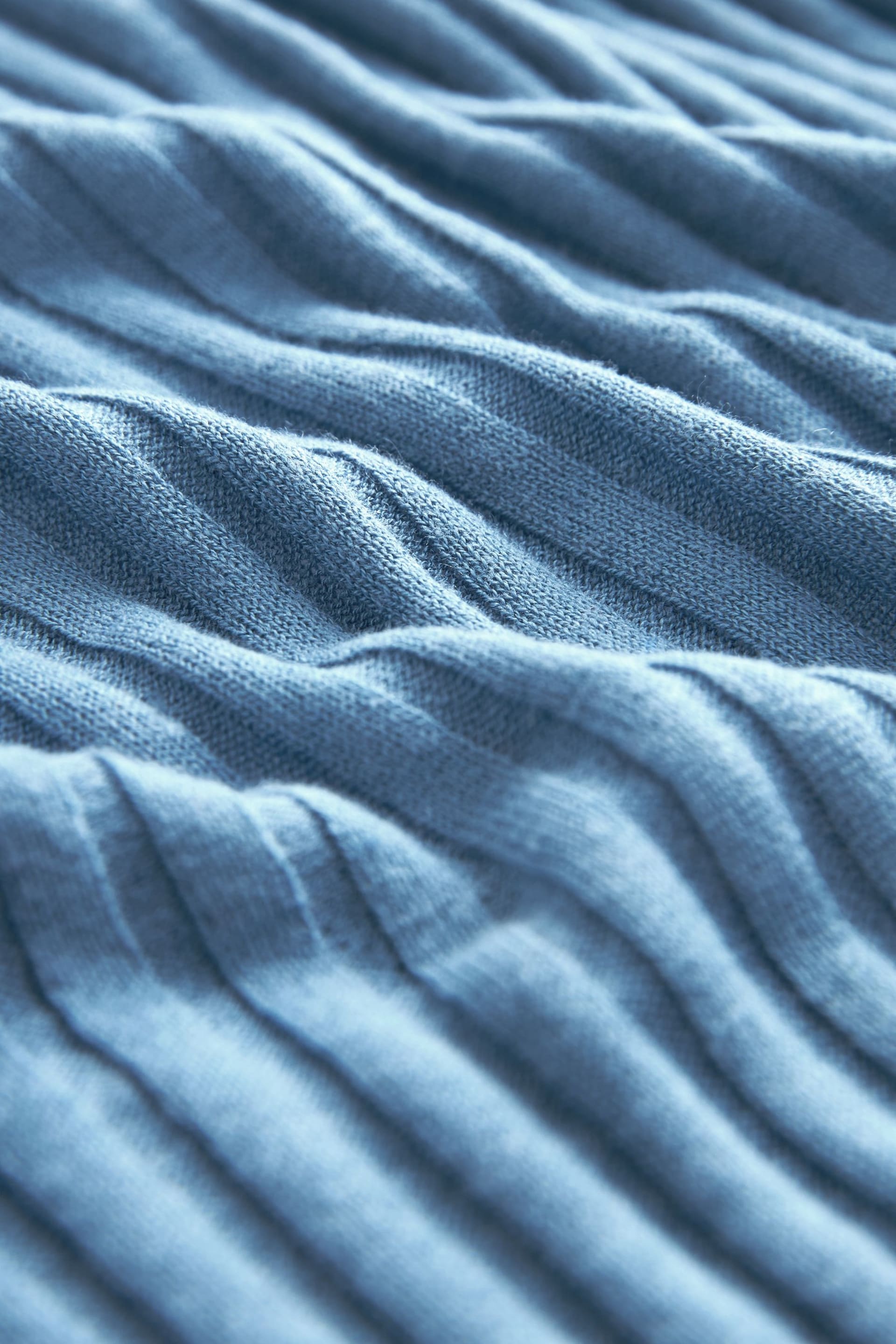 Bright Blue Longine Linen Rib Cardigan - Image 6 of 6
