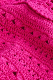 Pink Premium Hand Crochet Sleeveless Midi Dress - Image 6 of 6