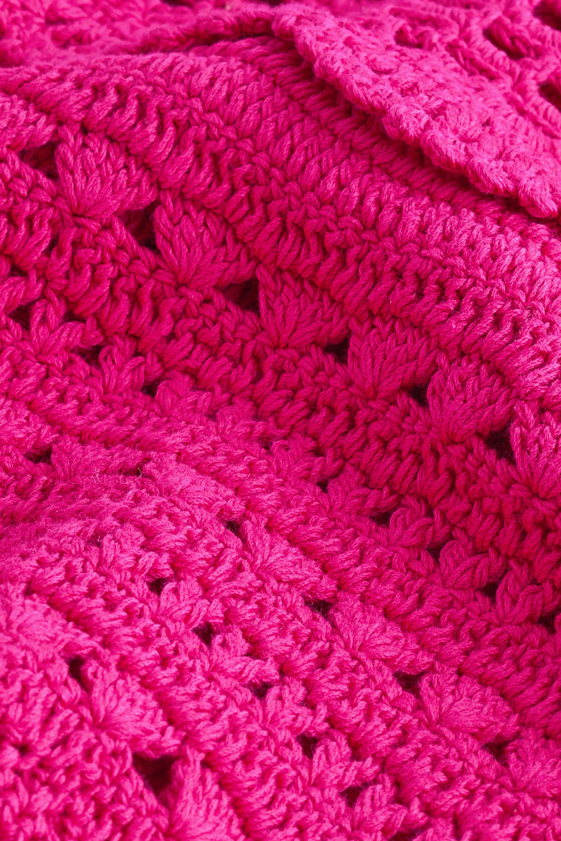 Pink Premium Hand Crochet Sleeveless Midi Dress - Image 6 of 6