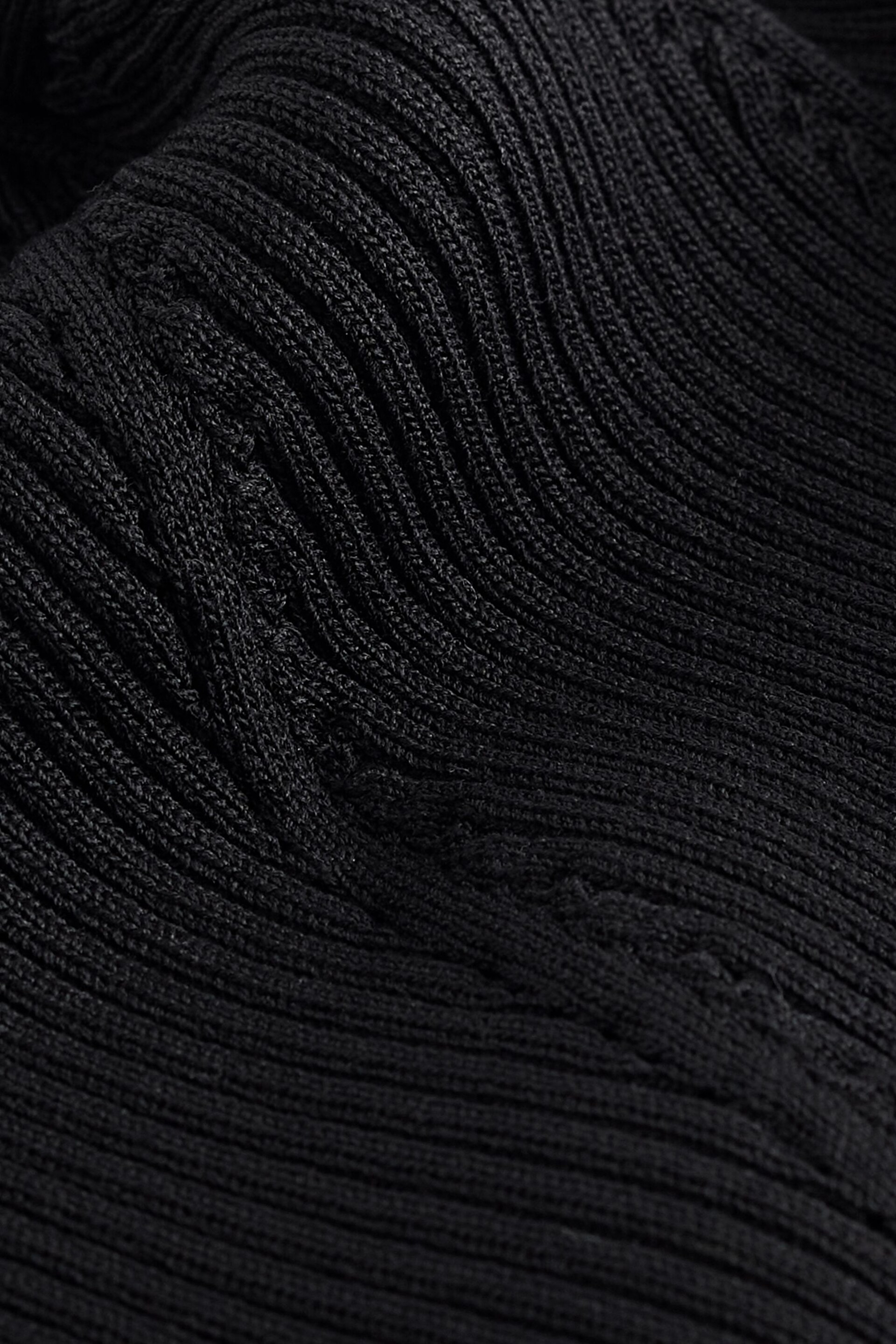 Black Sleeveless Rib Vest - Image 7 of 7