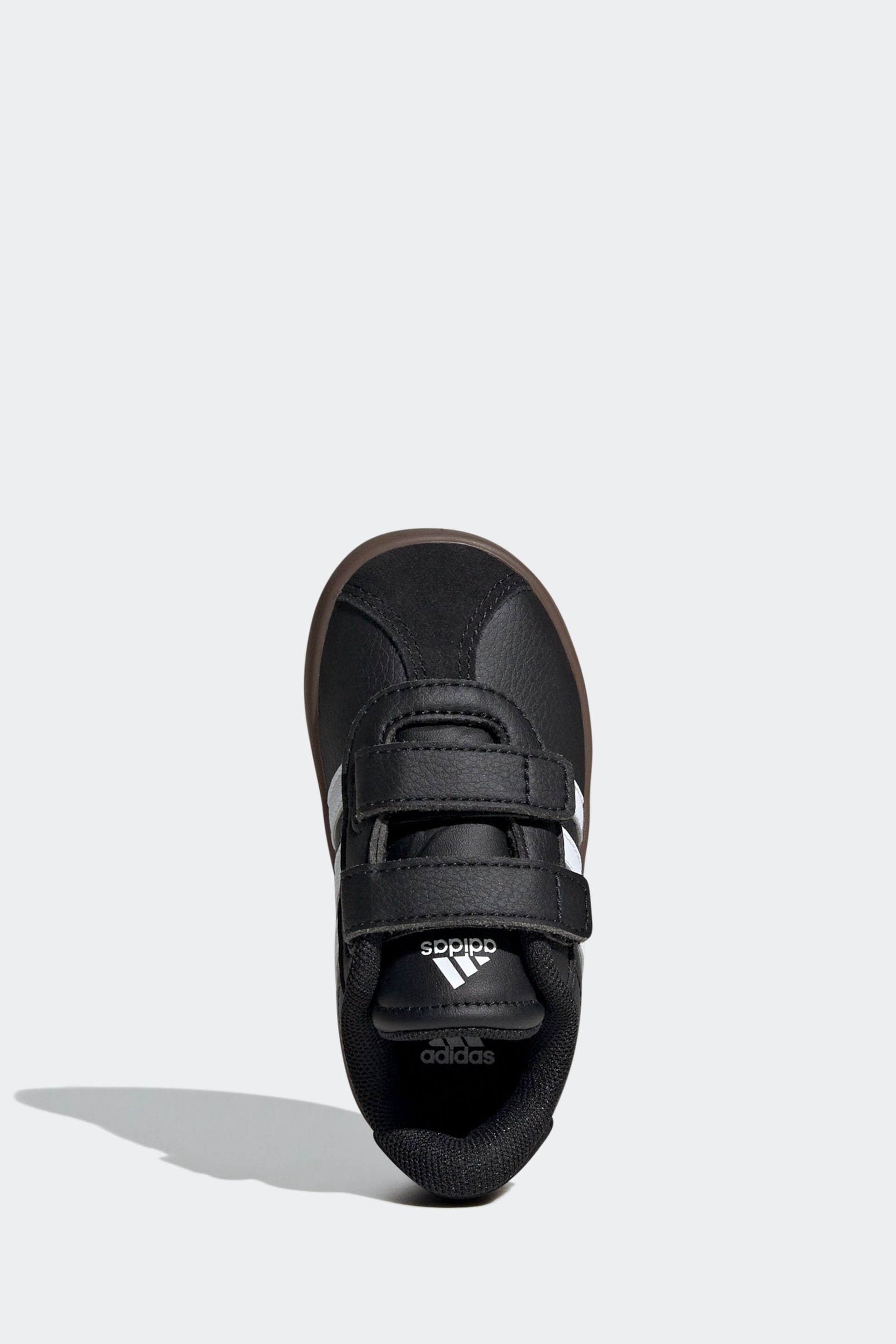 adidas Black/White VL Court 3.0 Skateboarding Shoes Kids - Image 7 of 10