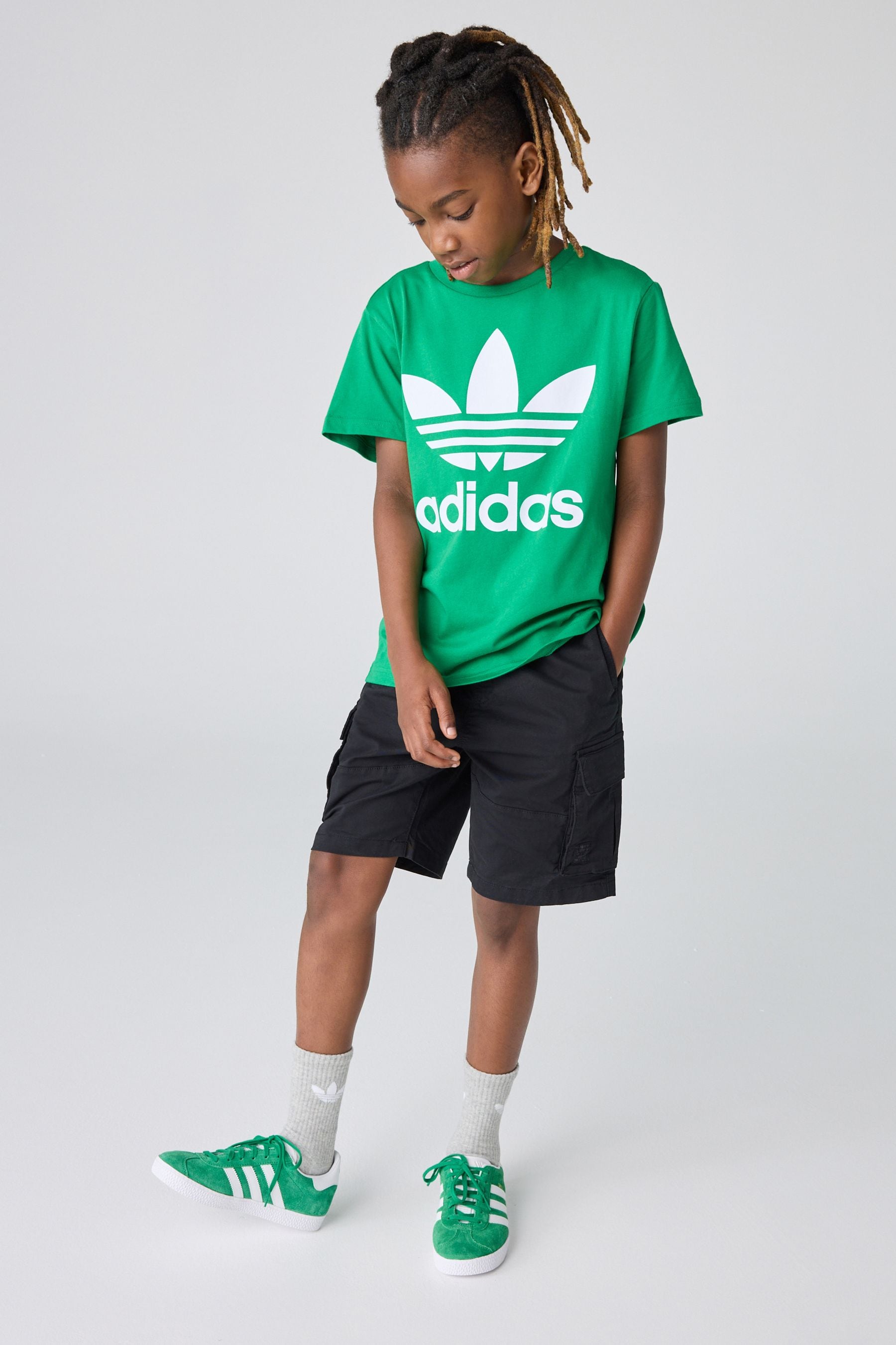 adidas Originals Green White Gazelle Trainers
