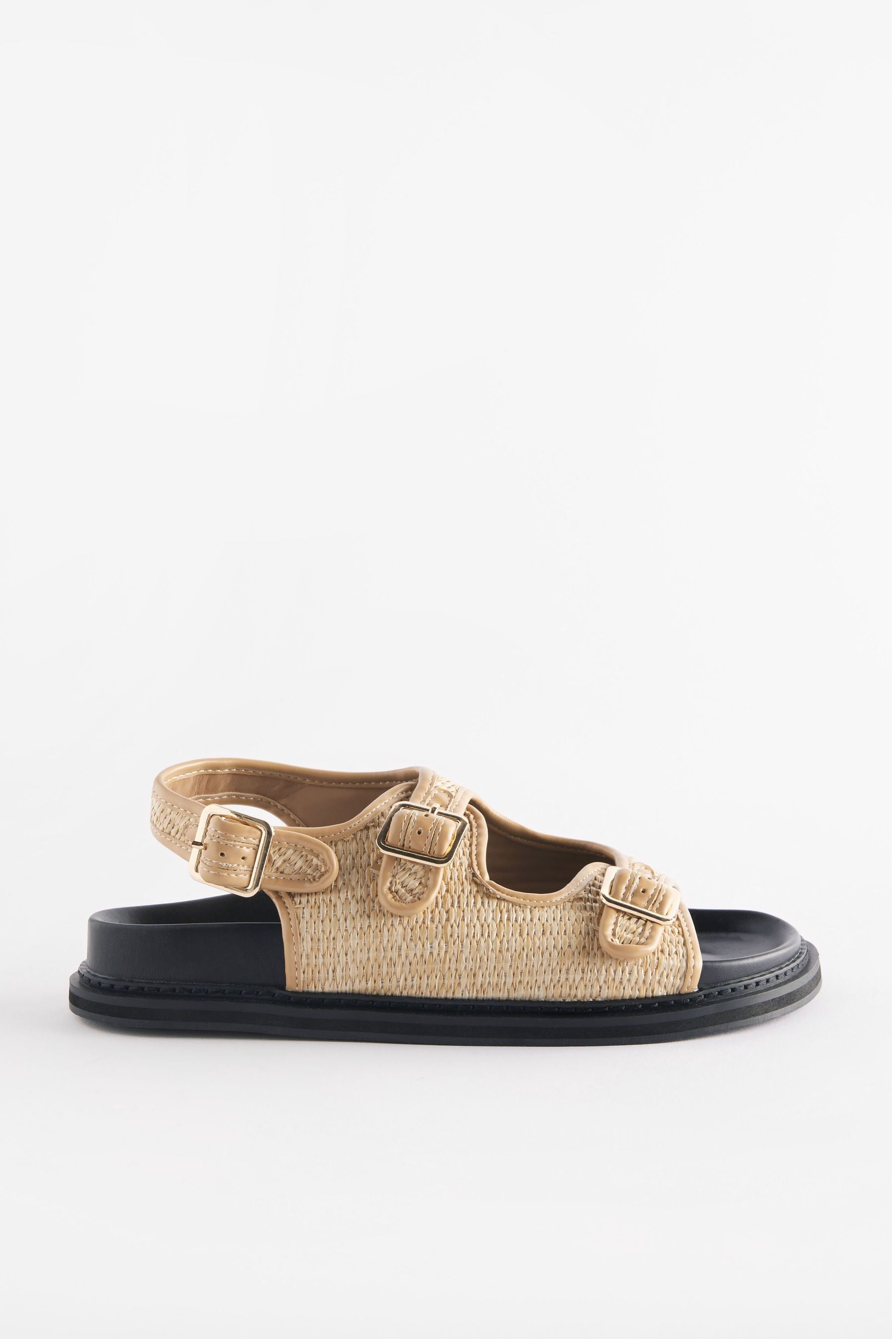 Buy Natural Forever Comfort Knitted Raffia Footbed Sandals from Next Germany