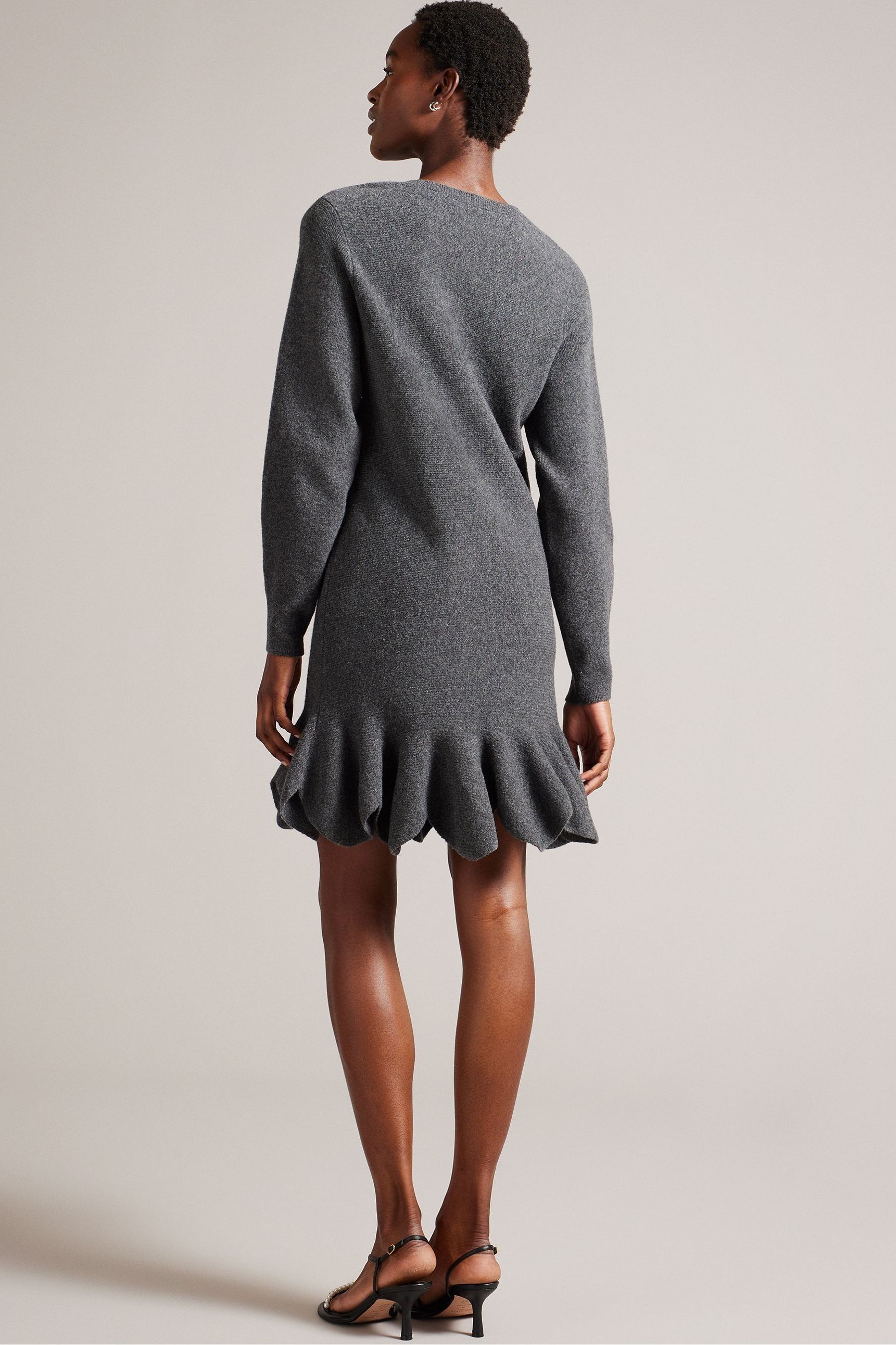 Buy Ted Baker Grey Jesseha Flippy Mini Sweater Dress from Next Luxembourg