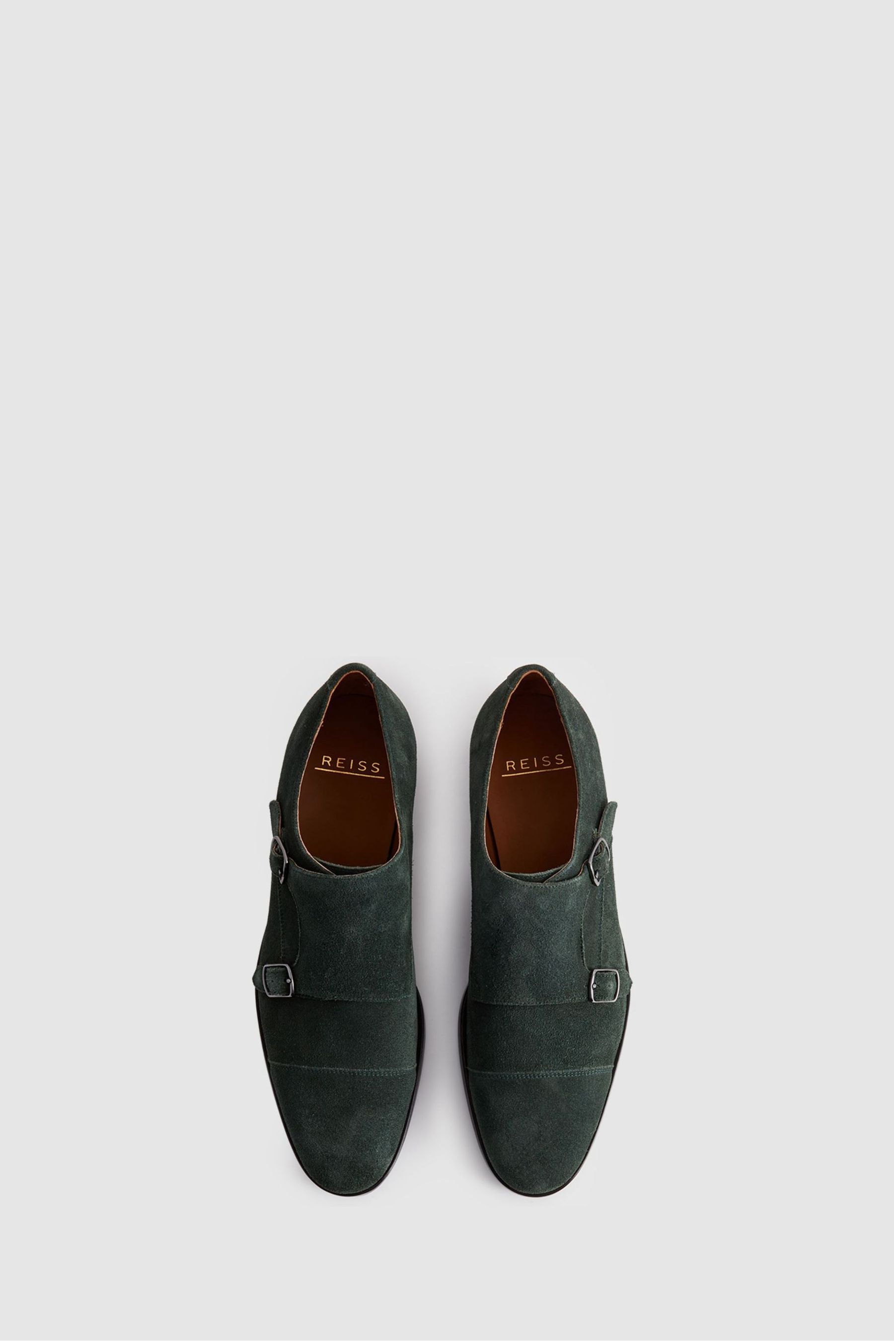 Buy Reiss Forest Green Amalfi Suede Double Monk Strap Shoes from Next Canada