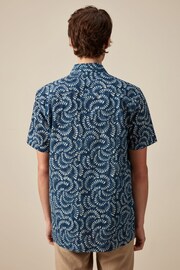 Blue Floral Short Sleeve Shirt - Image 3 of 7