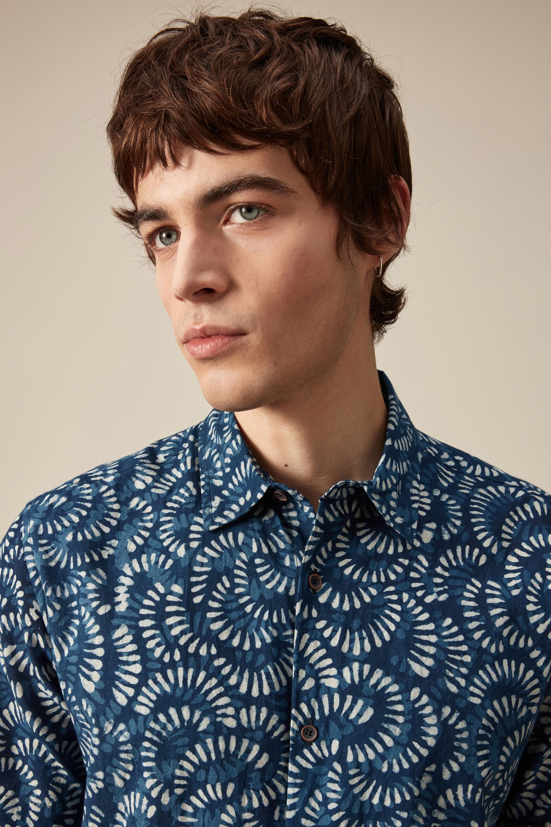 Blue Floral Short Sleeve Shirt - Image 4 of 7