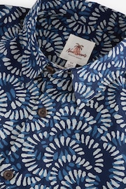 Blue Floral Short Sleeve Shirt - Image 7 of 7